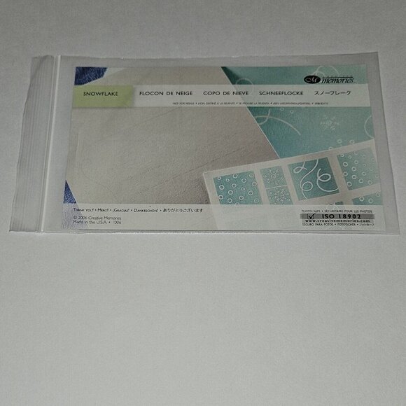 Creative Memories 2006 Snowflake Photo Mat Journaling Box Stickers Lot - Picture 1 of 6